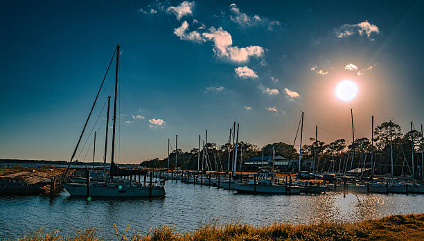 istock sail boats at the Marina 2204876332