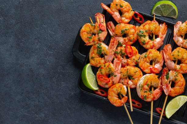 grilled shrimps skewers