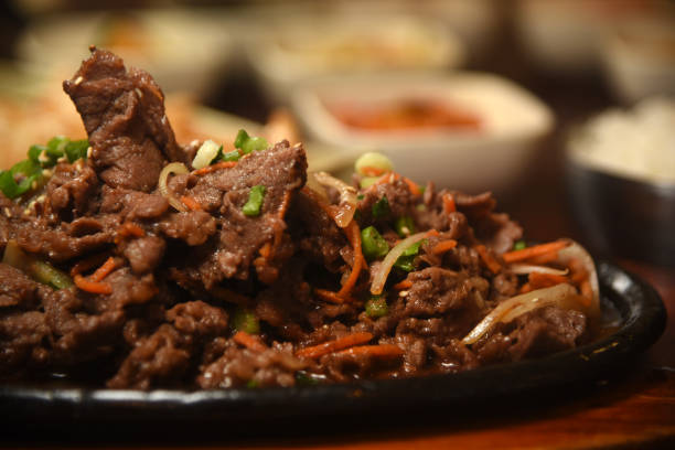 istock Bulgogi and Banchan with Rice Full 2204882199