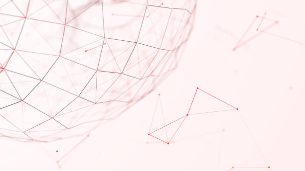 istock Abstract 3d sphere. Futuristic dots background. Colored music surface. 3d rendering. 2204889431
