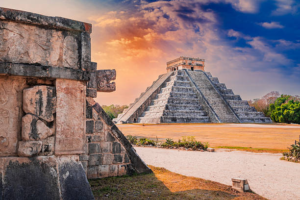 istock Chichen Itza pyramid, El Castillo, Maya temple with astronomical and cultural significance in Yucatan, Mexico. 2204893688