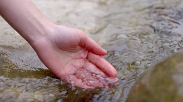 istock Collecting water from river into hand palm 2204893875