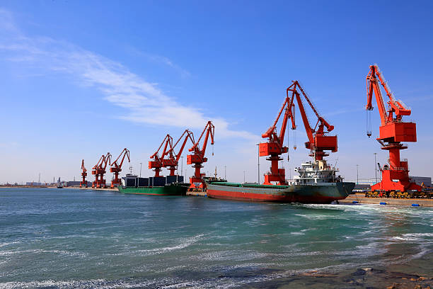 Portal crane and Cargo ship