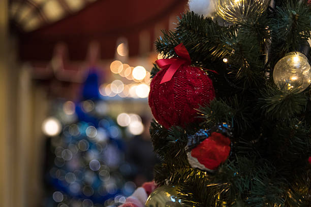 beautiful christmas background. new year card. christmas balls on a christmas background
