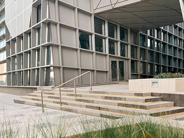 istock Modern Geometric Architecture at King Abdullah Financial District 2204900993