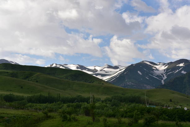 Nature landscape, Green Mountains on a sunny day