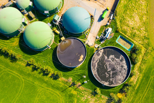 istock Biogas plant in agricultural landscape 2204915301