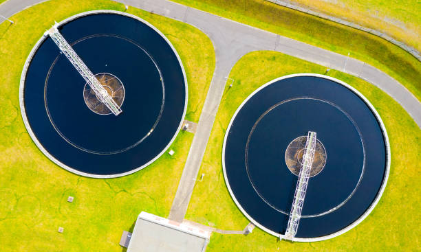 istock Sewage treatment plant. 2204915420