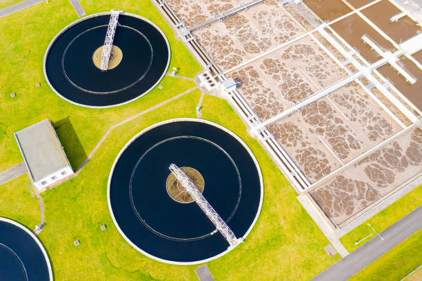 istock Sewage treatment plant. 2204915579