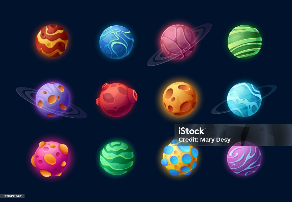 Alien Space Planets Stock Illustration - Download Image Now - Adventure ...