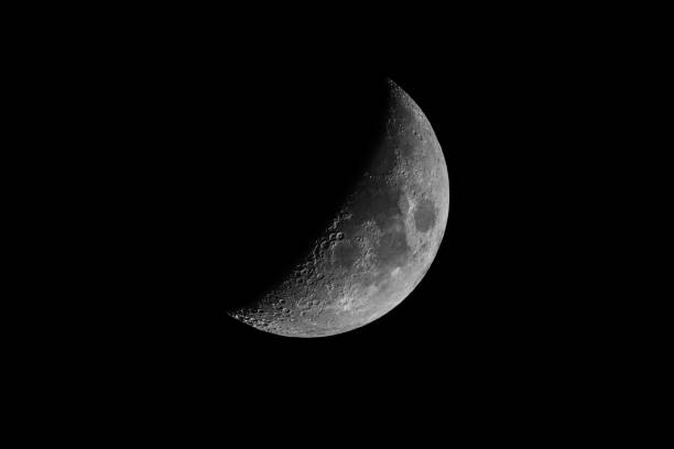 istock Close-up of moon, waxing gibbous 2204919714