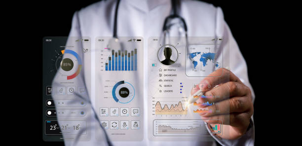istock Medical worker using stethoscope on virtua medical AI technology services concept.Doctor hold virtual medical revolution and advance of technology Artificial Intelligence technology for future Health 2204921546