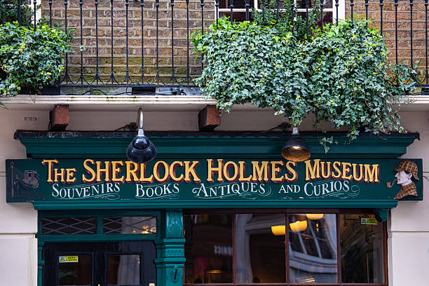 London, UK - March 4th 2024: The exterior of The Sherlock Holmes Museum on Baker Street in London, UK.