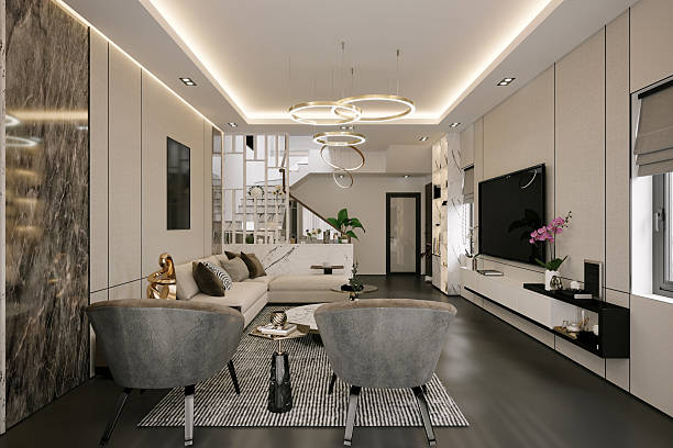 istock 3d render of living room and dining space 2204935041