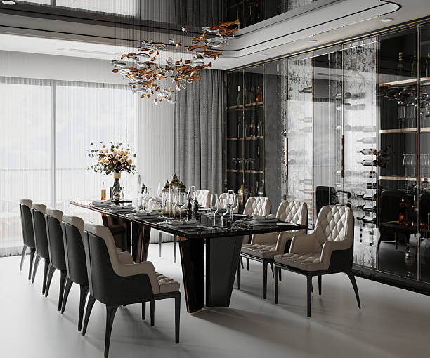 istock 3d render of living room and dining space 2204935113