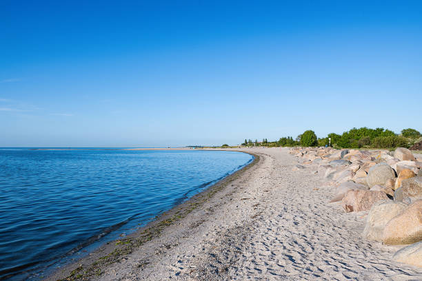 A sandy beach stock photo