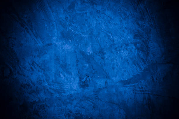 istock Old wall pattern texture cement blue dark abstract  blue color design are light with black gradient background. 2204936252