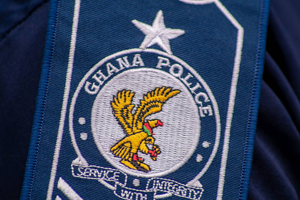 Ghana Police Service insignia on an officer's uniform