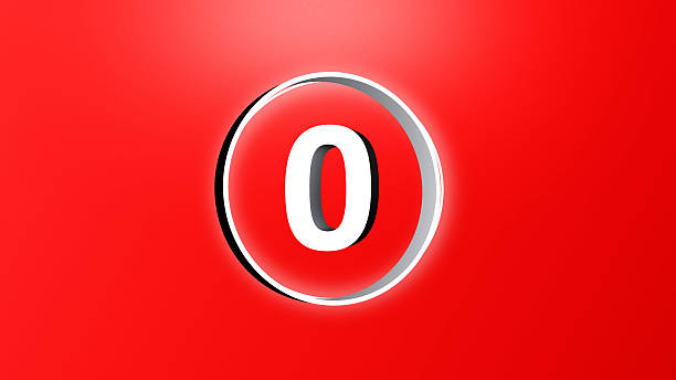 Number 0 4K stock photo