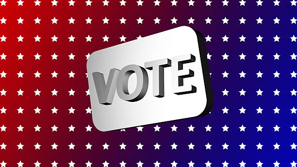 Vote background. Vector banner template for US presidential election.