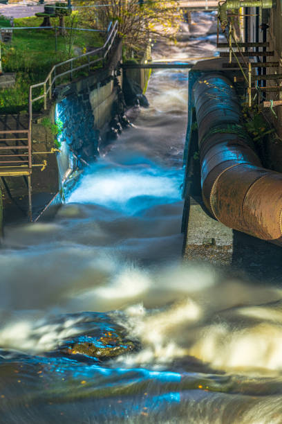 istock Long exposure image of a water fall at night. 2204947880