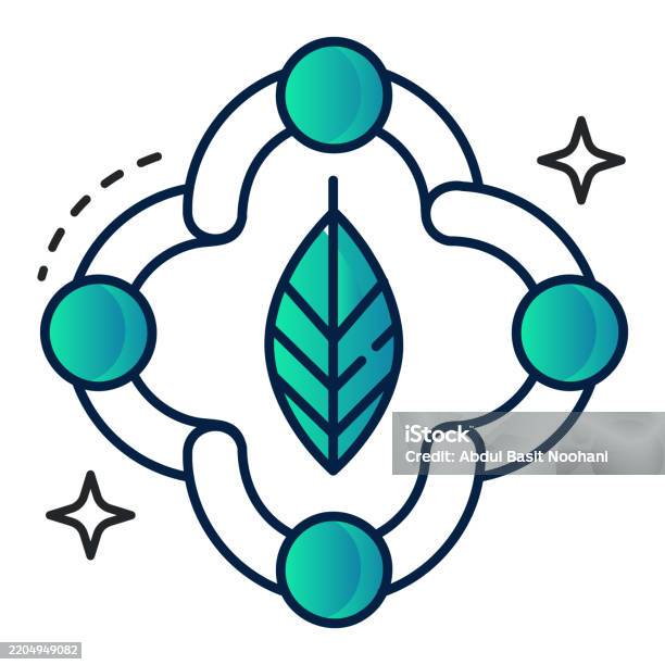 Environmental Networking Leaf And Connected Network Representing Sustainable Partnerships ...