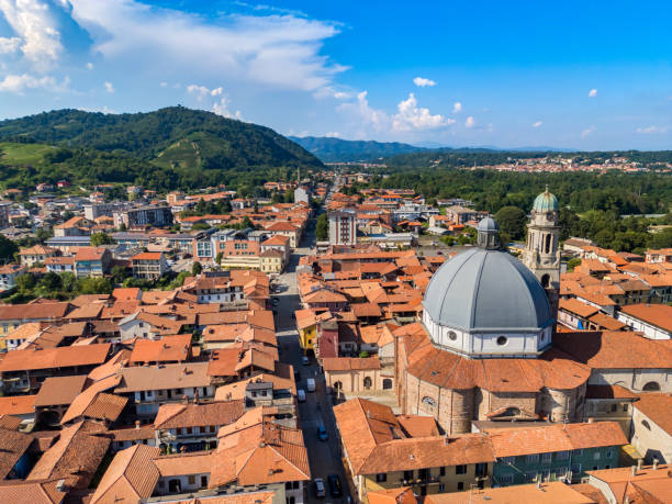 istock Gattinara, Italian town from drone 2204964460
