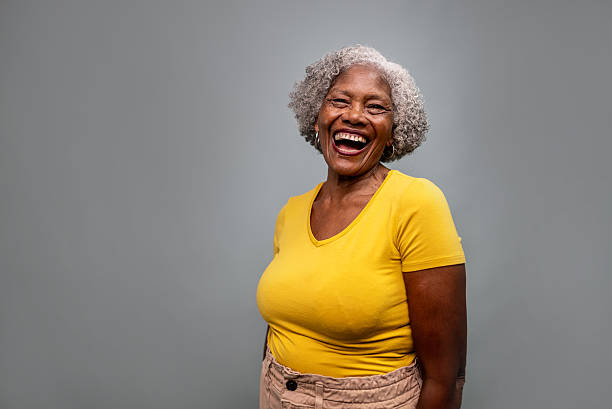 Radiant Senior Woman Smiling with Confidence and Warmth