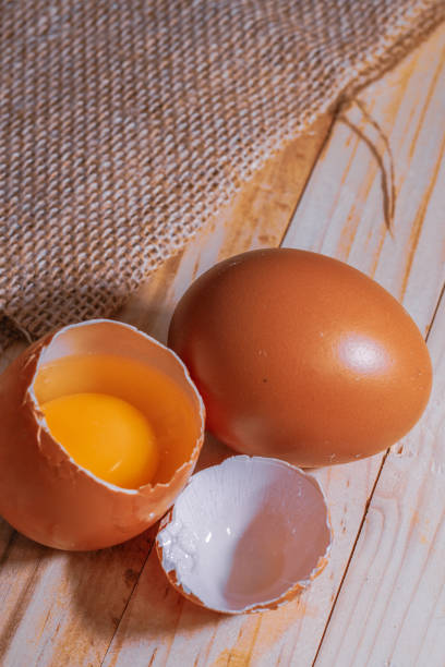 istock Raw Chicken Eggs in a Natural Arrangement 2204971703