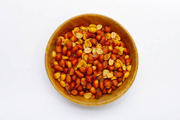 istock Red skin peanuts roasted salted, peanut snacks 2204975422