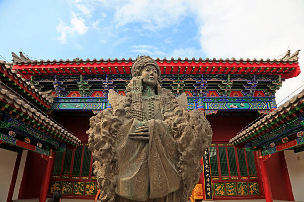istock ancient China lady sculpture in a temple, China 2204983025