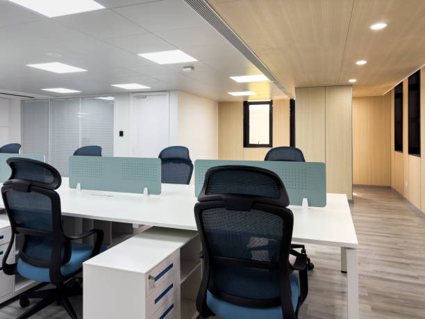 istock Bright interior view of modern business office. 2204983363