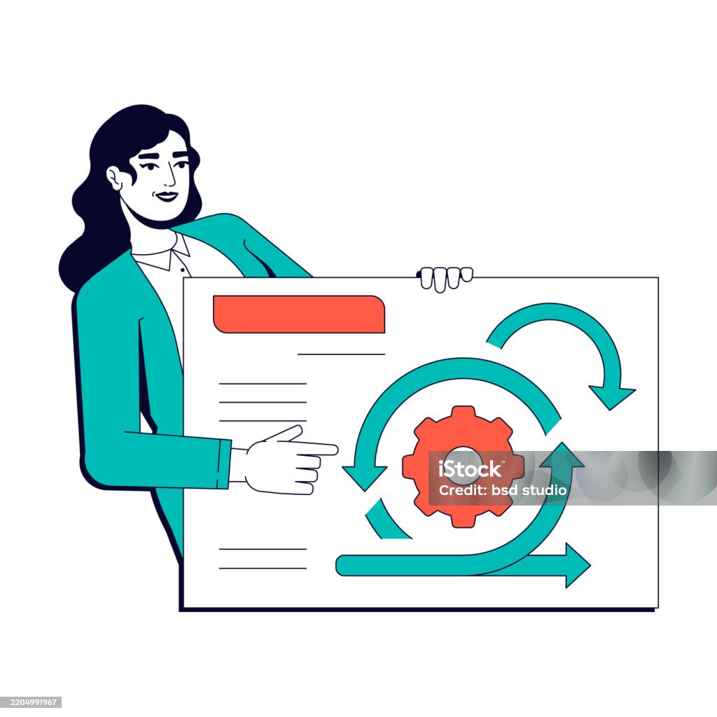 Process Analysis Vector Illustration Concept Stock Illustration ...