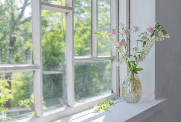 istock summer flowers in vase on windowsill in sunlight 2204992194