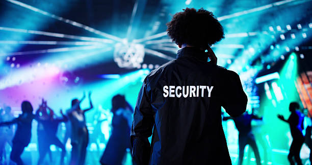 istock The African-American security guard stood watch 2204992363