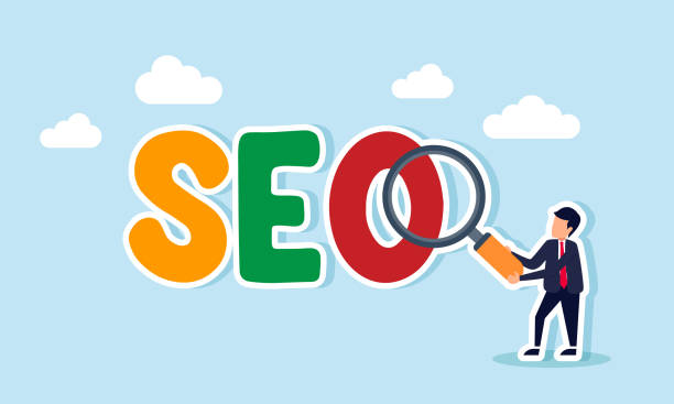 istock A businessman examines and researches SEO text using a magnifying glass, illustration of SEO performance analysis and evaluation to boost business sales 2204998803