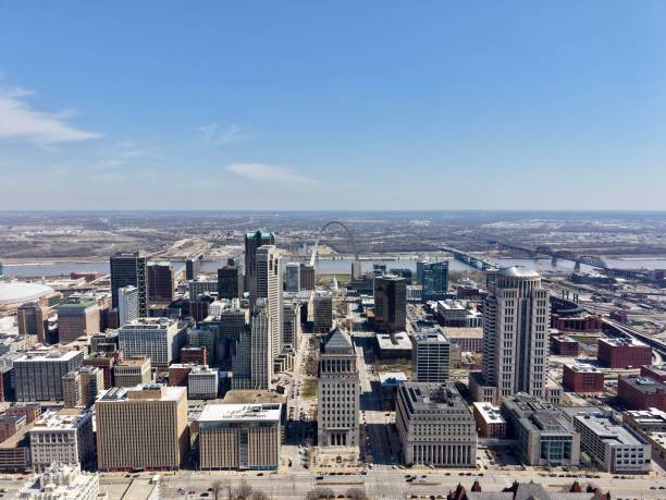 istock Aerial of Downtown St. Louis with Gateway Arch 2205001871