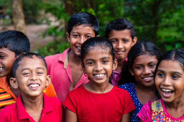 istock Group of happy kids, Sigiriya, Ceylon 2205002658