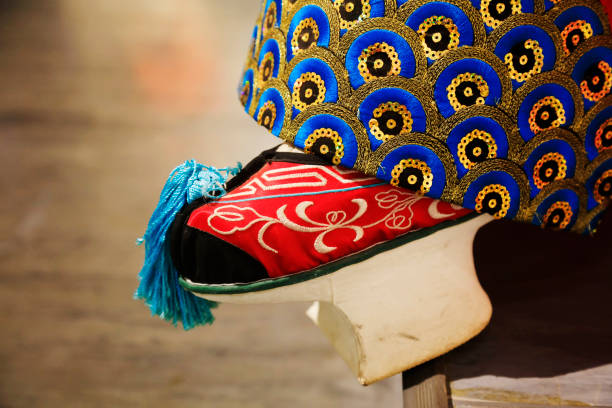 istock Ancient Chinese lady embroidered shoes 2205005657