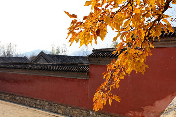 temple scenery in autumn, China