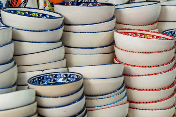 istock Shop selling painted and colorful bowls 2205014488
