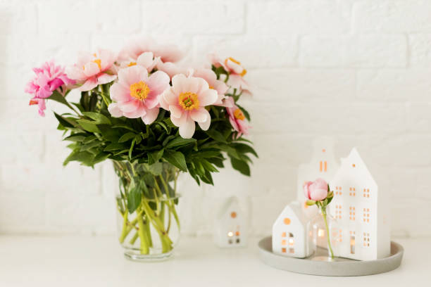 istock Soft Salmon Saucer peonies 2205019372