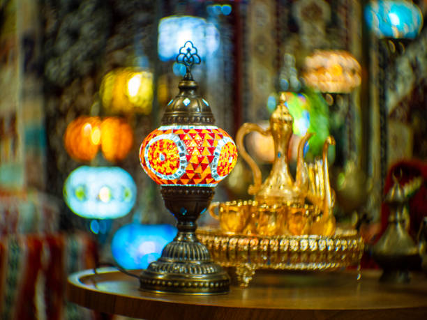 istock Stunning colourful glass lanterns 2205024439