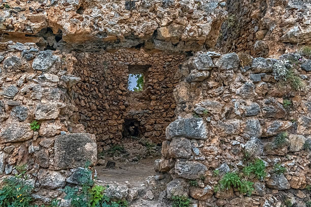 istock Ruins of an ancient stone structure inside Alanya Castle, Turkey 2205024976