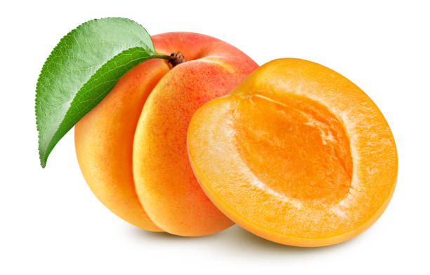 istock Fresh organic apricot isolated on white background 2205027292