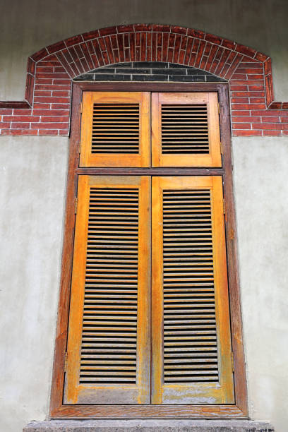 istock Wooden window lattices on buildings 2205028940