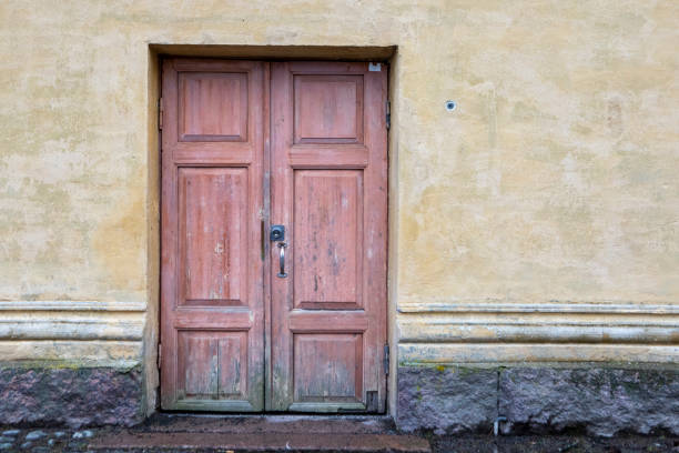 Architectural detail on Suomenlinna. Suomenlinna is a sea fortress comprising eight islands, about 4 km southeast of the Helsinki city centre. It became a UNESCO World Heritage Site in 1991.