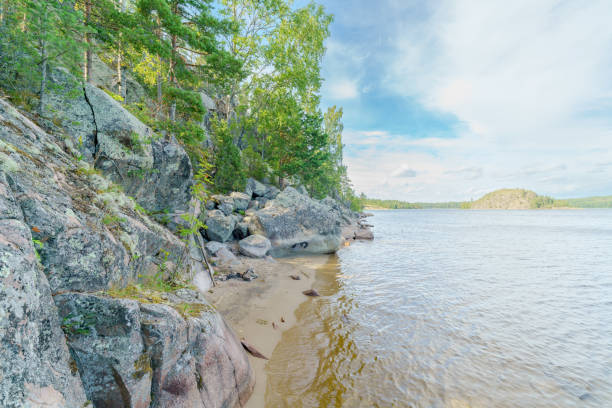 istock Beautiful stones and pine trees. 2205030178