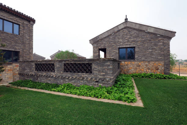 istock Chinese Antique Architecture and Lawn 2205032743
