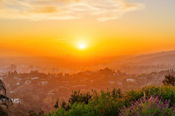istock Enchanting Sunset Over Los Angeles from Griffith Observatory Outlook 2205033660